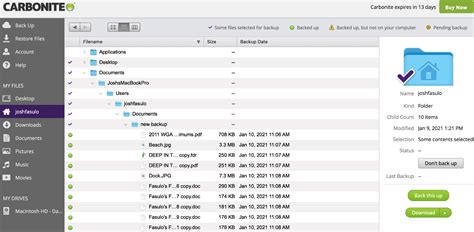 carbonite backup network drive